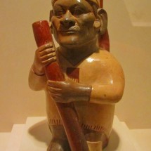 Sculpured bottle of the Mochica period (1 - 800 A. D.)